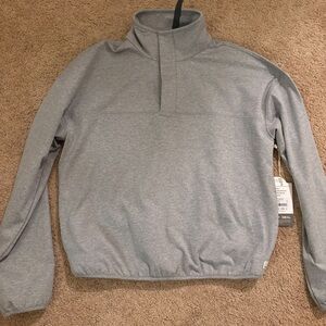 Vuori Granite Snap Mock in Gray